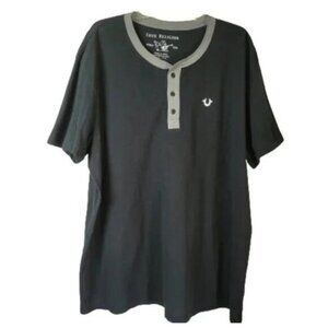 True Religion Henley Short Sleeve Shirt Size 3XL